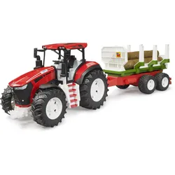 BRUDER - ROADMAX Traktor mit Rückeanhänger und 3 Baumstämmen