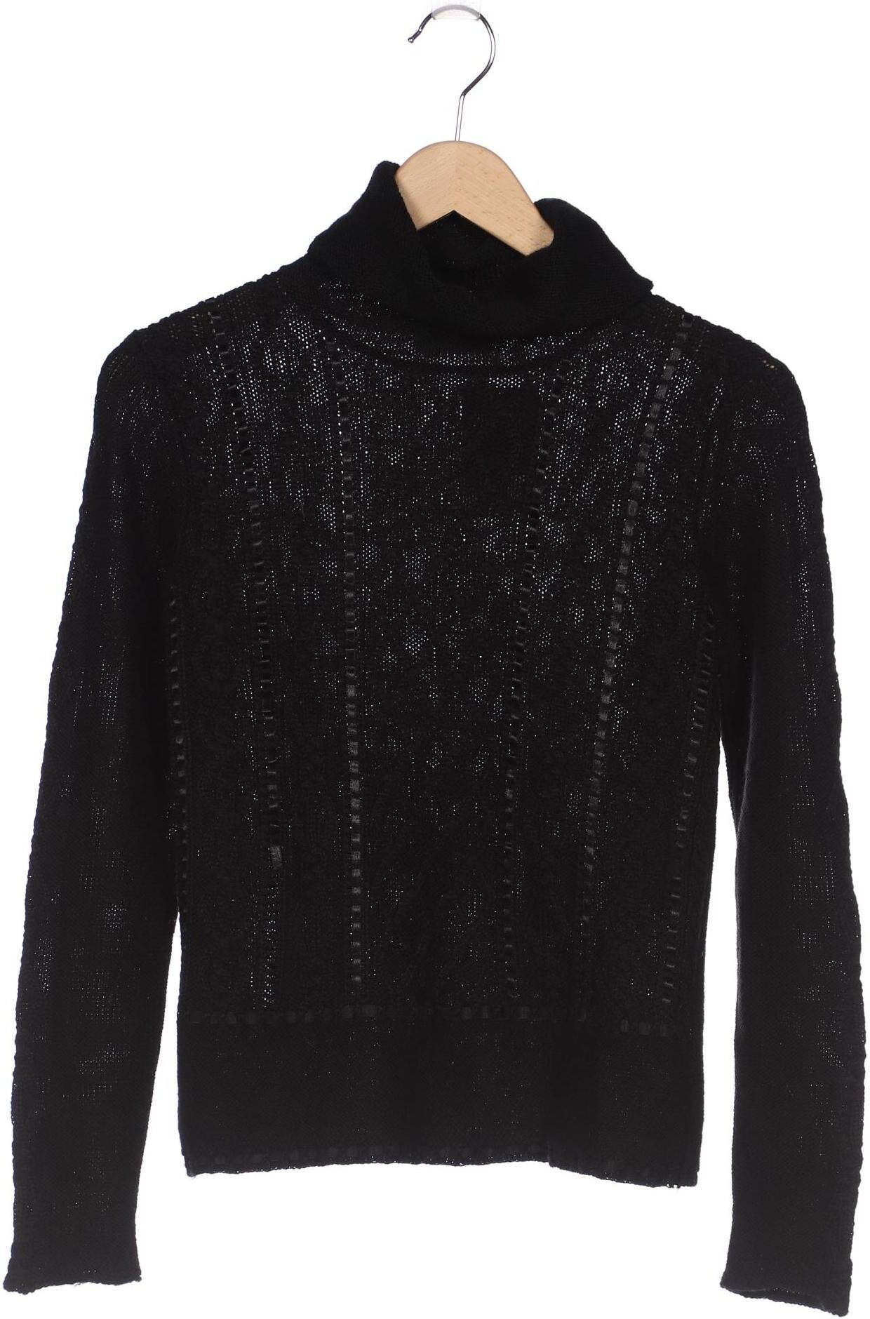 Comma Damen Pullover, Schwarz, Gr. EU 36, Wolle / Synthetik - Second Hand