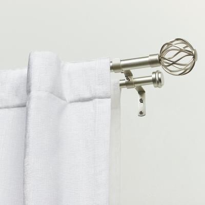 ATI Home Ogee 1"" Adjustable Curtain Rod and Finial Set"
