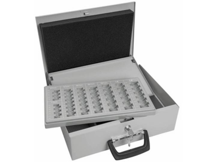 Coffret-caisse à monnaie Universa, gris lumière