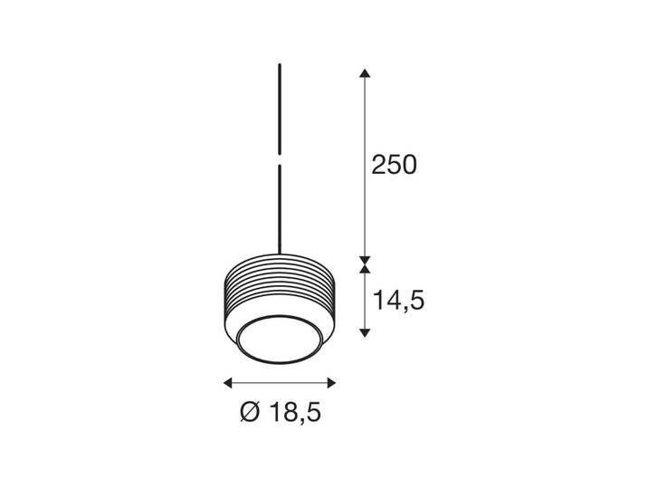 SLV Hängeleuchte Pantilo Rope 19, dimmbar, messing / gold, für Wohn- / Esszimmer, Glas, Modern