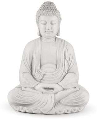 Glitzhome Zen-Style MgO Meditating Garden Buddha Statues Monk Sculpture Indoor Outdoor