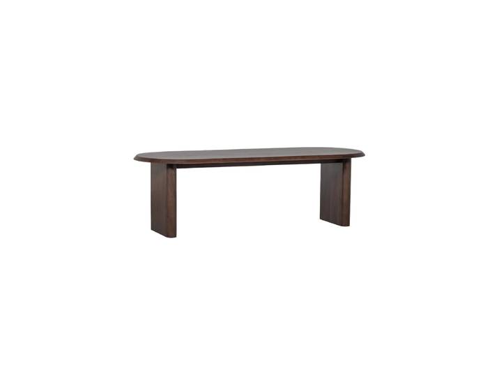 Ovaler Massivholz Design Esstisch „Ellips“, verschiedene Grössen Mangoholz Dunkelbraun De Eekhoorn