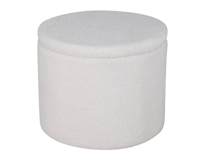 Pouf Dunken Ø 51cm Blanc/Blanc