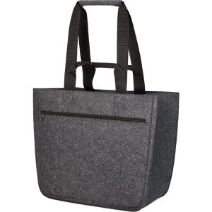 Halfar Einkaufstasche 1818031 Softbasket, anthrazit, aus recyceltem Filz, faltbar, mit Henkeln, 37 x 44 cm