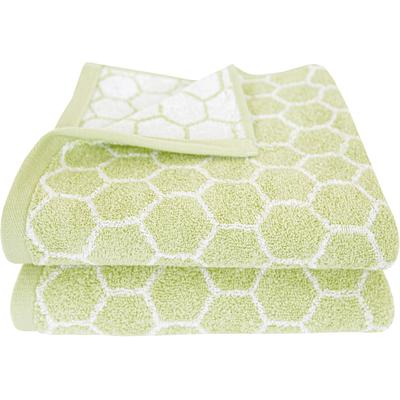 Handtücher DYCKHOFF "Pure Natural Honey", grün, B:50cm L:100cm, Frottier, Baumwolle, Handtücher, BIO Baumwolle, GOTS