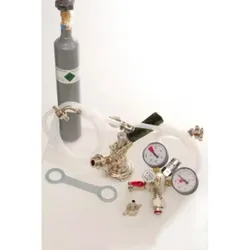 Zubehörpaket 1 mit Korb Fitting, 10mm Bierschlauch und 0,5 kg CO2 Flasche