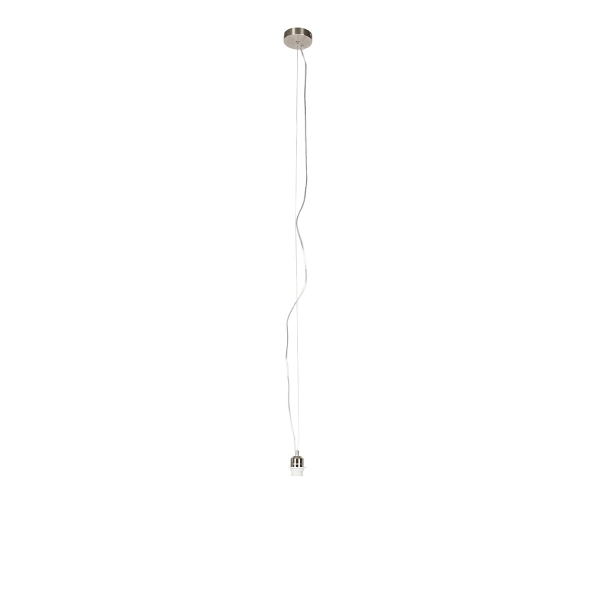 Qazqa Moderne hanglamp van staal zonder kap