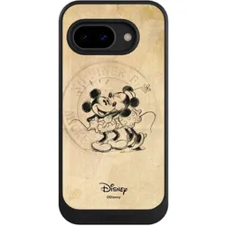 Nivocase Hülle für Google Pixel 9a Handyhülle NIVOcore Case Schwarz Mickey Mouse Minnie Mouse Vintage (Google Pixel 9a), Smartphone Hülle, Schwarz