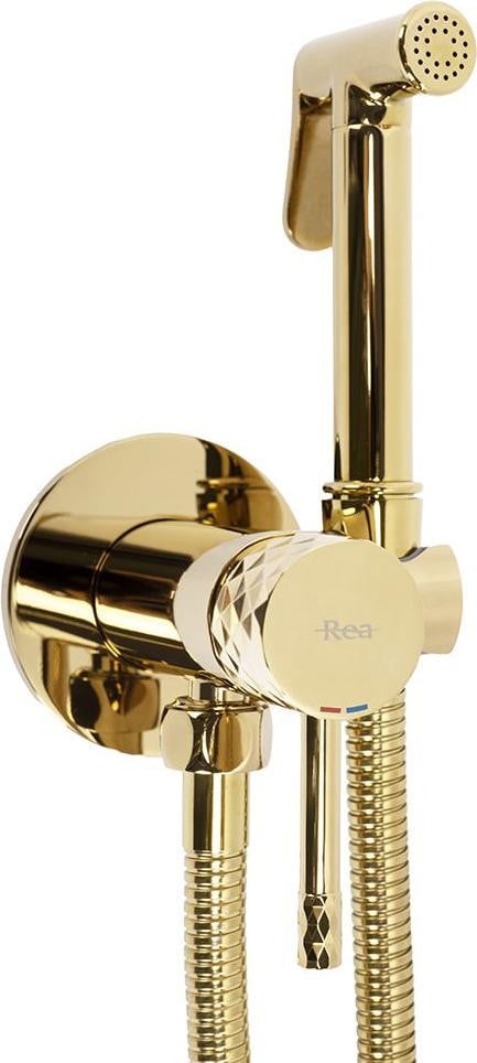Rea Inbouw Bidetmengkraan Lungo Loop Diamond Gold