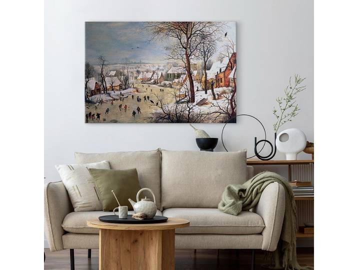 Leinwandbild Winter Landscape Filz Grau/Grau 120 x 80cm