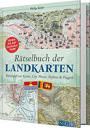 Philip Kiefer - Rätselbuch der Landkarten: Rätselspaß mit Karten, City-Plänen, Skylines & Flaggen. Das perfekte Geschenk für Landkarten-Fans und Geographie-Liebhaber - Preis vom 09.10.2026 07:28:09 h