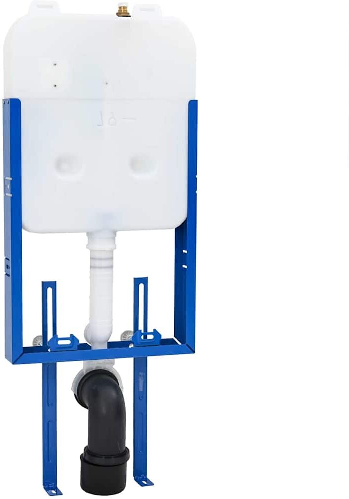 vidaXL Cadre de Cistern avec stockage Blanc 50 x 8 x 131 cm Acier