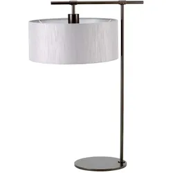 Tischlampe Schreibtischlampe Beistelllampe Wohnzimmerleuchte Stahl Dunkelbraun