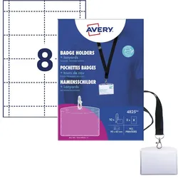 AVERY Zweckform Namensschilder, transparent  9 x 6 cm