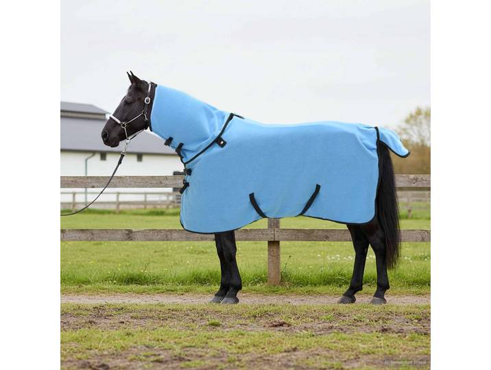 vidaXL Pferdedecke Volles Aqua 85 cm Polyester-Fleece