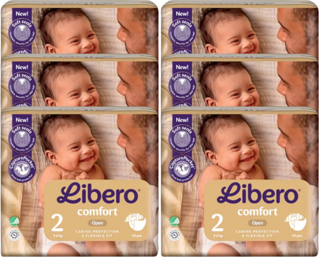 Libero Comfort 2 34 unidades Pack 6 unidades