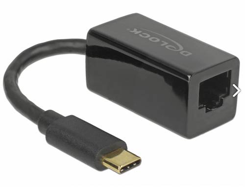 Delock USB 2.0 Adapter [1x USB-C Stecker - 1x RJ45-Buchse] 65904 12.7cm