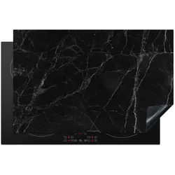 HERDABDECKPLATTE Schwarz - Marmor Abdeckung Glaskeramikkochfeld 81.2x52 cm