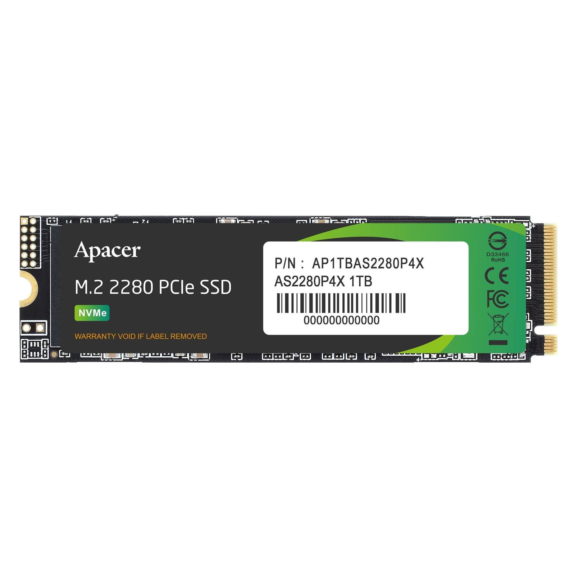 Apacer SSD 1TB 2.1/1.7G AS2280P4X M.2 APA (1000 GB, M.2 2280) (AP1TBAS2280P4X-1)