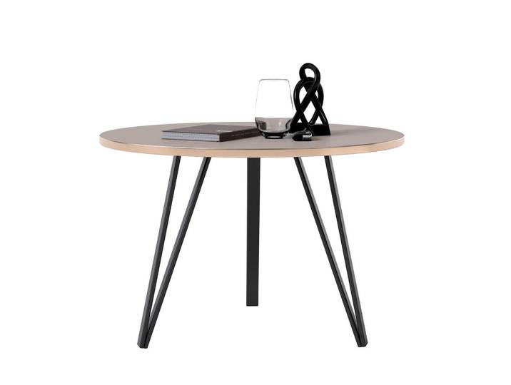 Idohome Couchtisch RIO mit goldener Kante, Kaschmir, Metall, Uni, Quadratisch,Quadratisch, 67x45x67 cm, Wohnzimmer, Wohnzimmertische, Couchtische