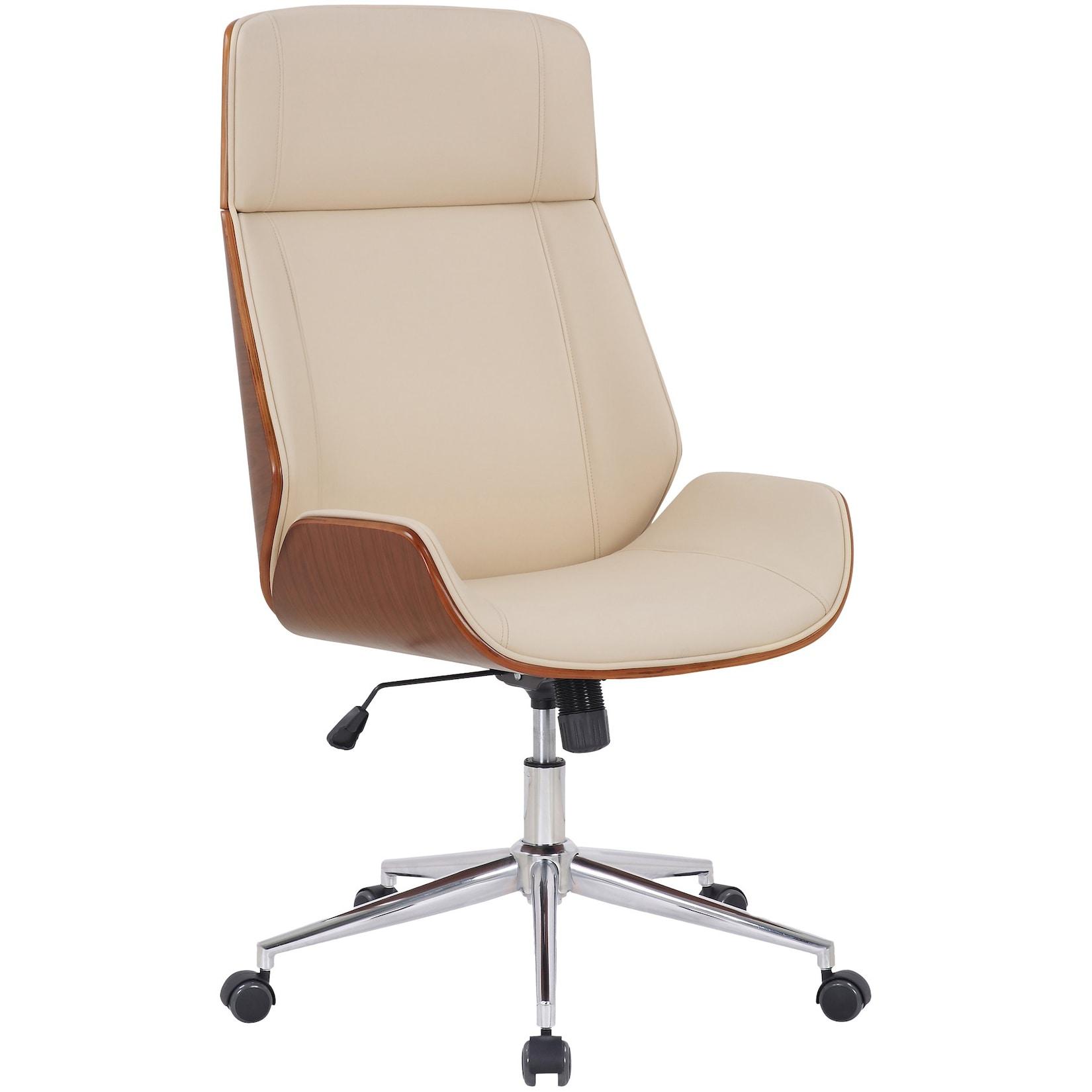 CLP Bürostuhl ergonomisch mit Armlehne Varel, Schreibtischstuhl mit modern drehbar und höhenverstellbar Gestell, Rückenlehne kippbar
