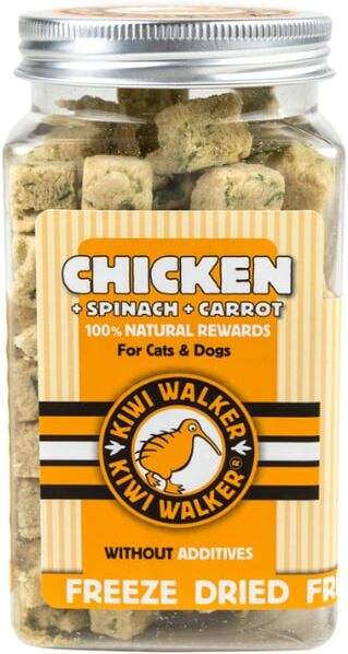 Kiwi Walker Snack Liofilizado de Frango com Espinafre e Cenoura 65g