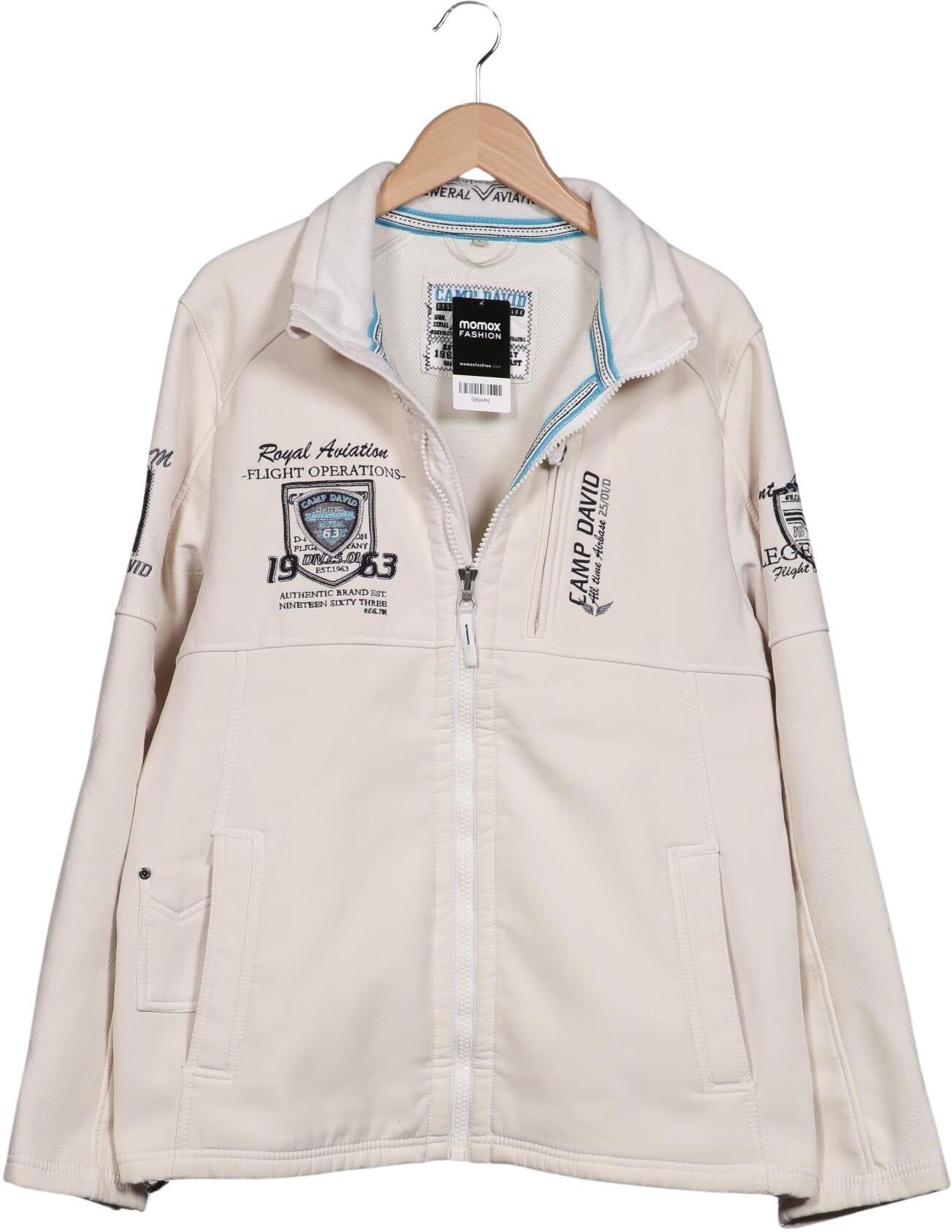 Camp David Herren Jacke, Cremeweiß, Gr. L, Synthetik - Second Hand