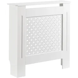 Wiltec Toboli Heizkörperverkleidung weiss 78x19x82cm Heizkörperabdeckung MDF Heizkörper, Zubehör Heizen