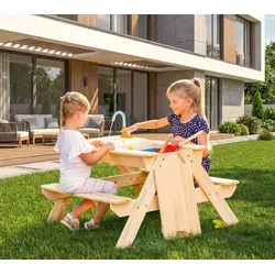 TP Toys Holz Spieltisch & Matschtisch Nashorn | inkl. Waschbecken | Natur | 89x94x71 cm - Natur