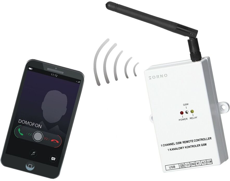 Controlador GSM 4G c/ Entrada USB p/ Controlo de Portas - ORNO