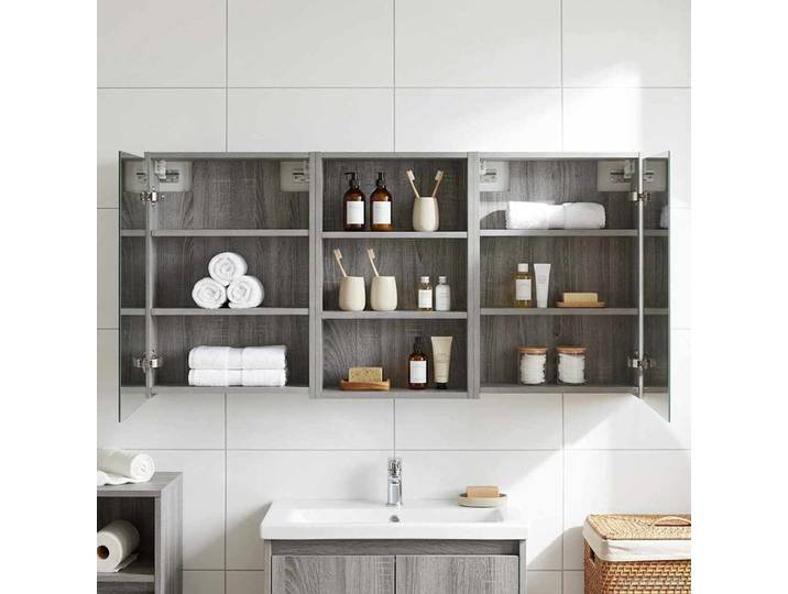 vidaXL Badezimmerschrank-Set 3 stk. 126 x 16 x 62,5 cm Holzwerkstoff