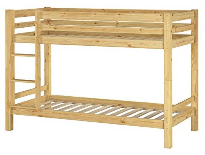 Erst-Holz®Kinderetagenbett 90 x 200 Kiefer in Natur 2 Rollroste