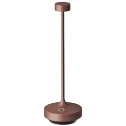 Lumisky RUBY Kabellose Tischleuchte H25CM Stahl Braun