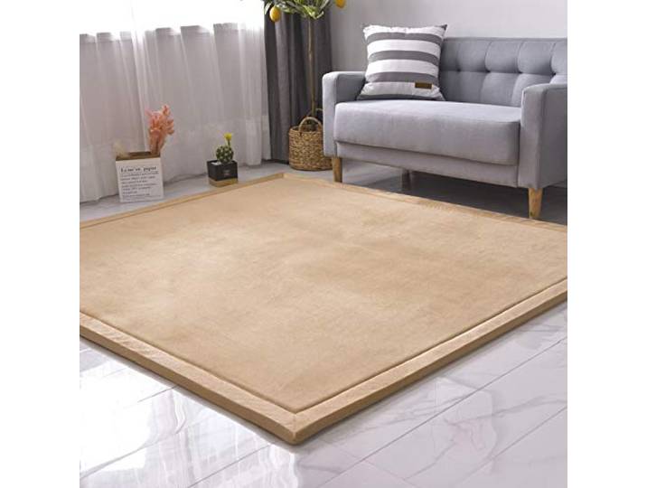 DSSHENGDS Wohnzimmer Schlafzimmer Küche rutschfeste Kinderteppich Spielteppich Korallen-Samt Krabbelmatte,große Yoga,Gymnastik Teppich 2cm-E- 200 * 240cm