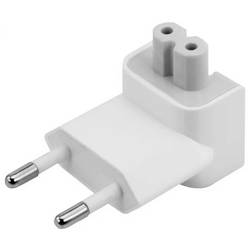 Akyga Strom Adapter [1x Euro-Stecker - 1x Kleingeräte-Buchse C7] 65 mm Weiß AK-AD-60