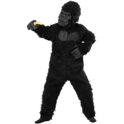 Metamorph Gorilla Kostüm für Kinder schwarz (128, 134)