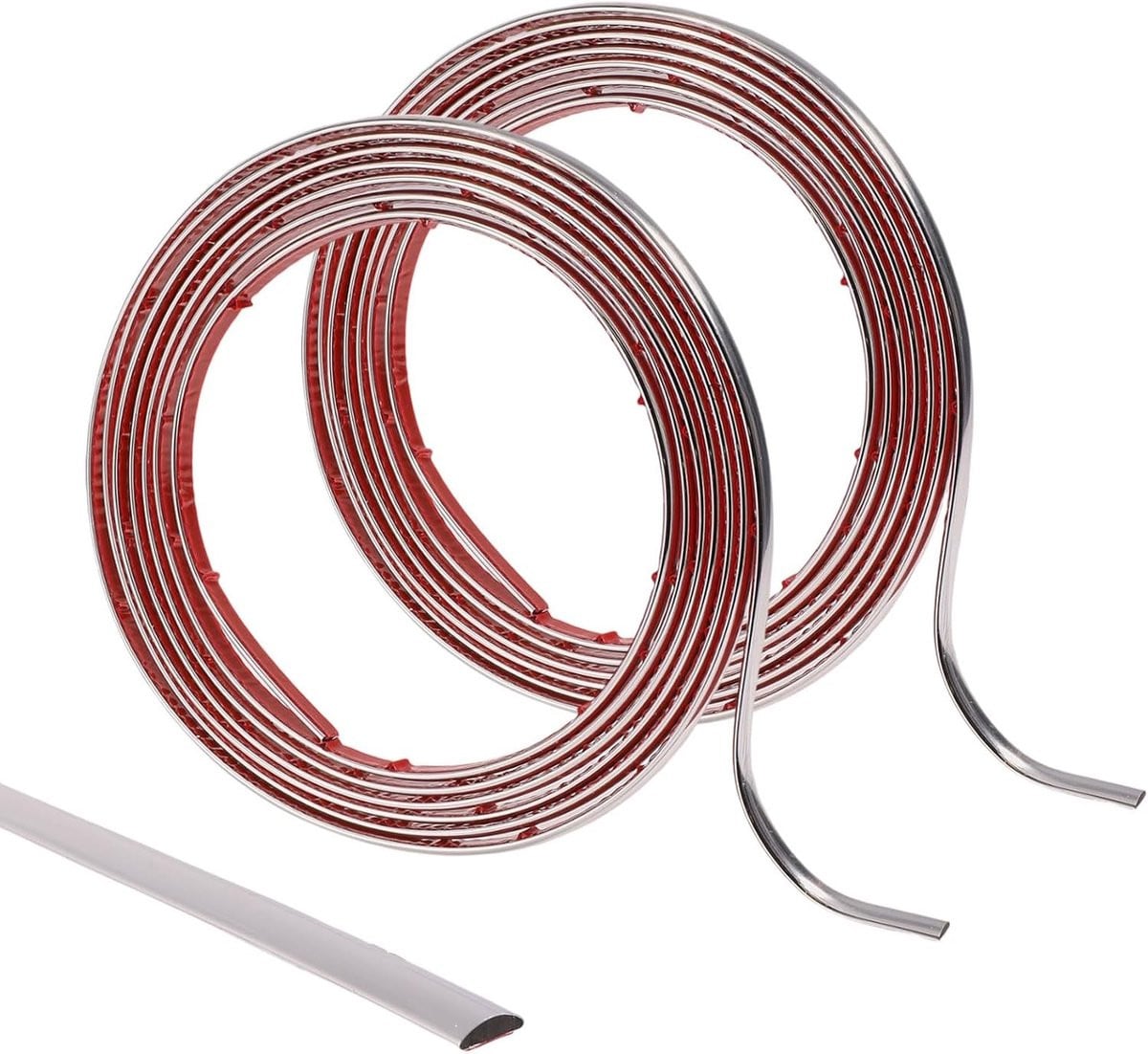 Zilverkleurige zelfklevende mouldings voor wanddecoratie - Randstrips voor haard en spiegel - B: 50 cm, H: 30 cm