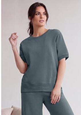 Plus Size Women's Ellos Studio Short Sleeve French Terry Crewneck by Ellos Studio in Dark Slate (Size 5X)