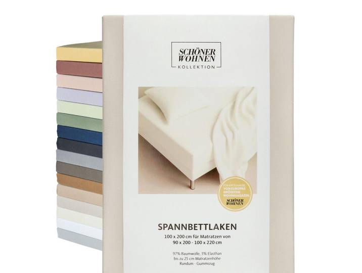 Schöner Wohnen Spannbettlaken Flat, Weiß, 90x200 cm, Heimtextilien, Bettwäsche & Leintücher, Leintücher, Bettlaken