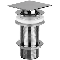 Gessi Ablaufventil 1 1/4 mit offenem Ablauf für Becken ohne Überlauf, Schaftventil min. 14mm/max.3mm, 29082706, Farbe: Metall Schwarz PVD