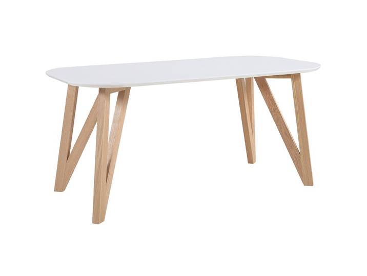 Esstisch Dijon Holz weiss Eiche Massivholz B 180 T 90 cm
