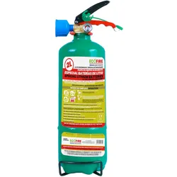 ECOFIRE Feuerlöschgerät ABFL, 2 Liter, zum Löschen von Lithiumbatterien, umweltfreundlich