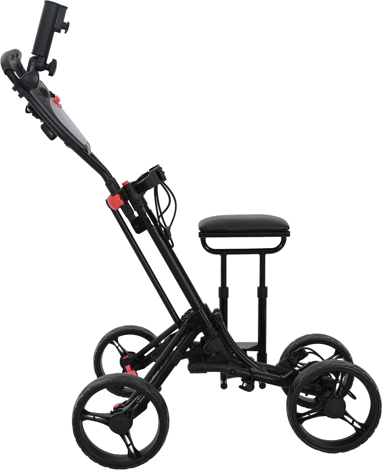 vidaXL Trolley de Golf avec Siège Noir Aluminium Pliable