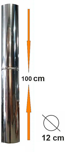 My-Barbecue Tubo de Chaminé em Inox 100 cm para MAXIMUS 70 cm AC71F