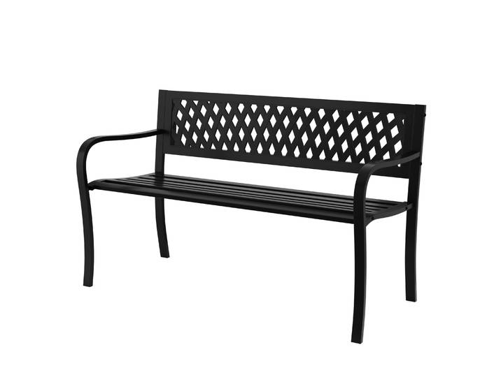 Gartenbank BERTHA 118 cm schwarz