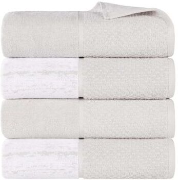 Blue Nile Mills Cotton Bath Towels Set of 4 - Medium Weight Large Bathroom Towels