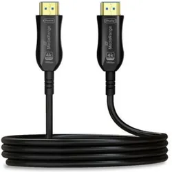 MediaRange HDMI High Speed Ethernet Kabel AOC 18Gibt/s 15m (15 m), Videokabel, Schwarz