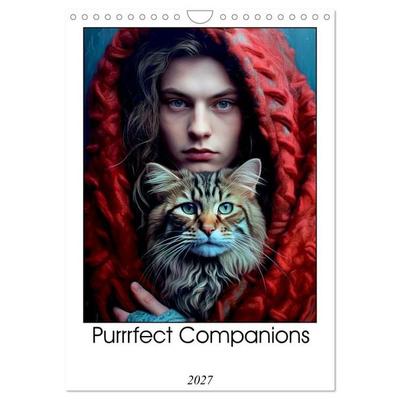 Purrrfect Companions (Wall Calendar 2027 DIN A4 portrait), CALVENDO 12 Month Wall Calendar