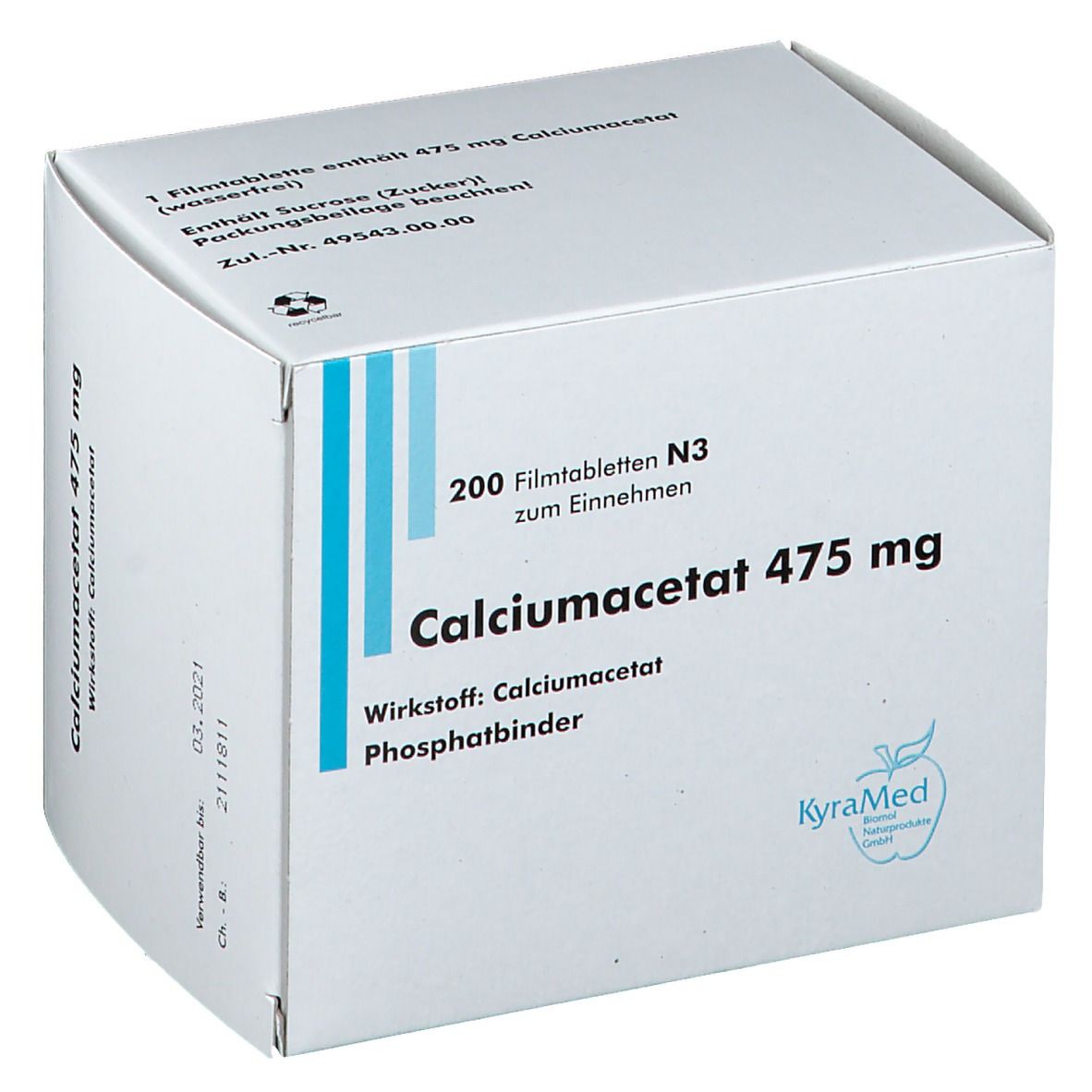 Calciumacetat 475 mg Filmtabletten 200 St